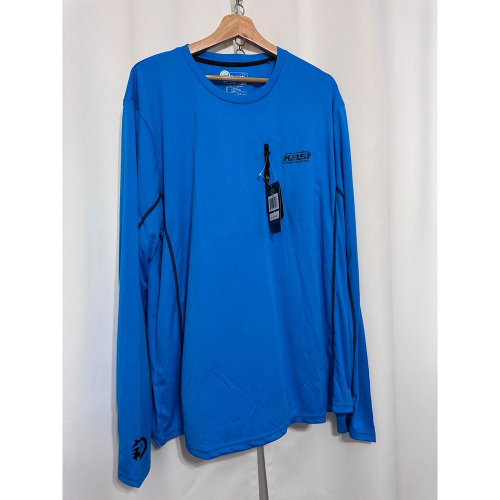 Kast Extreme Fishing Gear Mens 3XL Blue Performance Long Sleeve Shirt NWT